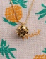 Fashion Blue Copper Plated Real Gold Dripping Geometric Moon Necklace