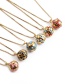 Fashion Red Copper-plated Real Gold Dripping Eye Geometric Necklace