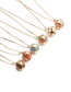 Fashion Blue Copper-plated Real Gold Dripping Geometric Smiley Face Necklace