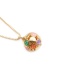 Fashion Pink Copper-plated Real Gold Dripping Geometric Smiley Face Necklace