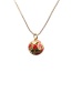 Fashion White Copper-plated Real Gold Dripping Geometric Love Necklace