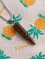 Fashion Nsn00291+60cm Twist Chain Half Treasure Tiger Eye Bullet Necklace