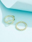 Fashion Gold Three-piece Alloy Irregular Geometric Ring