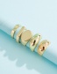 Fashion Gold Five-piece Alloy Smooth Round Ring Set