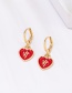 Fashion Aries Alloy Drop Oil Love Constellation Earrings