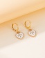 Fashion Pisces Alloy Drop Oil Love Constellation Earrings