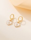 Fashion Aries Alloy Drop Oil Love Constellation Earrings
