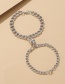 Fashion Round Shape Two-piece Alloy Magnetic Round Chain Bracelet