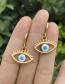 Fashion Blue Alloy Hollow Eye Earrings