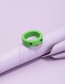 Fashion Green Resin Cartoon Expression Ring