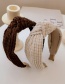 Fashion White Woolen Knotted Broadband Hair Band