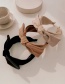 Fashion Beige Pure Color Fabric Bow Headband