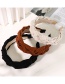 Fashion White Twist Braid Headband
