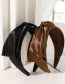 Fashion Black Satin Cross-brimmed Headband