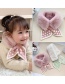 Fashion Beige Stitching 6 Months-8 Years Old Children's Color Matching Warm Plush Collar (about 6 Months-8 Years Old)