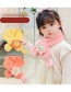 Fashion Coffee Color Flowers Around 2-8 Years Old Children's Cartoon Flower Scarf (around 2-8 Years Old)