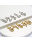 Fashion White Gold 6 Copper Diamond Digital Diy Accessories