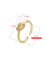 Fashion Golden White Diamonds Copper With Colored Diamonds And Knotted Twist Ring