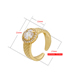 Fashion White Gold Copper Inlaid Zirconium Strap Ring