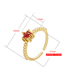 Fashion Golden Black Diamond Copper Inlaid Zirconium Five-pointed Star Open Ring