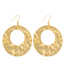Fashion White Gold 18k Gold Plated Color Preserving Circle Geometric Earrings