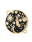 Fashion Golden Black Copper Drip Oil Round Hand Brand Diy Accessories