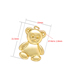 Fashion White Gold Buckle Metal Glossy Bear Diy Accessories