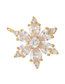 Fashion White Gold Copper Inlaid Zirconium Snowflake Diy Accessories