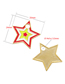 Fashion Red Copper Drop Oil Five-pointed Star Diy Accessories