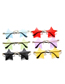 Fashion Gold Frame Red Piece Five-pointed Star Frameless Sunglasses