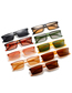 Fashion Black Framed Light Tea Slices Rectangular Small Frame Sunglasses