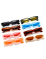 Fashion Orange Frame Powder Flakes Triangle Narrow Frame Sunglasses