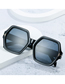 Fashion Leopard Frame Double Tea Slices T-shaped Polygonal Sunglasses
