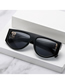 Fashion Black Frame Black Gray Film Large Frame Wide-leg Sunglasses