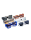 Fashion Blue Frame Double Gray Sheet V-square Sunglasses