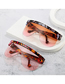 Fashion Tea Box Full Tea Slices One-piece Face Mask Large Frame Sunglasses