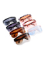Fashion Leopard Frame Double Tea Slices One-piece Face Mask Large Frame Sunglasses