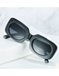 Fashion Leopard Frame Tea Slices Oval Wide-leg Sunglasses