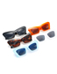 Fashion Orange Box Tea Slices Triangle Cat Eye Sunglasses