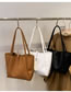 Fashion Light Brown Pu Large Capacity Shoulder Bag