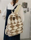 Fashion Brown + Briquettes Plush Rhombus Backpack