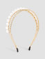 Fashion Gold Alloy Pearl Full Diamond Double Headband
