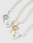 Fashion Gold Resin Love Pearl Beaded Necklace
