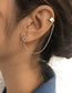Fashion Gold Alloy Geometric Asymmetrical Tassel Earrings