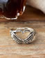 Fashion Silver Alloy Palm Geometric Ring