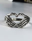 Fashion Silver Alloy Palm Geometric Ring