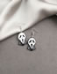 Fashion Silver Halloween Ghost Skull Earrings