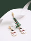 Fashion 3# Christmas Asymmetric Spiral Christmas Tree Earrings
