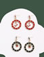 Fashion 1# Metal Ring Christmas Bell Christmas Tree Earrings