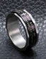 Fashion Steel Black Stainless Steel Ring Cross Scripture Ring